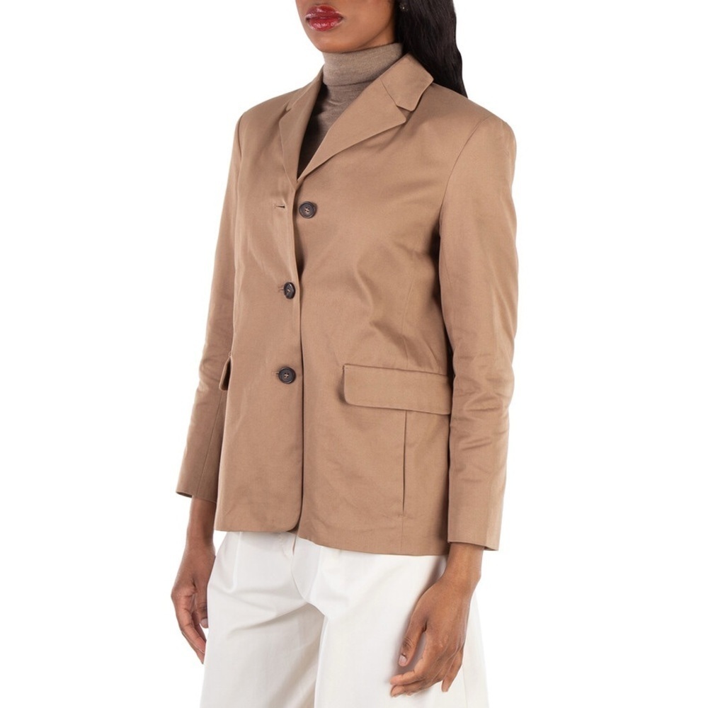NWT MAXMARA CAMEL BROWN SINGLE BREASTED BLAZER JACKET